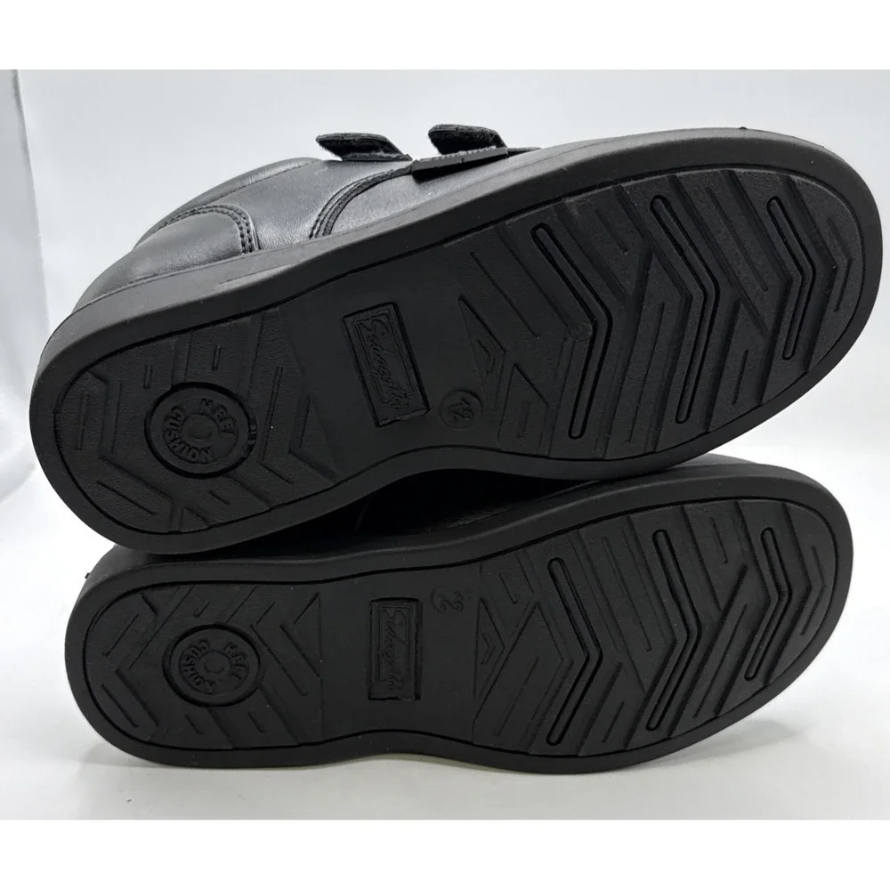 New Boys‎ Sedagatti Size 12 Hook & Loop Black Dress Shoe Uniform Dress Play